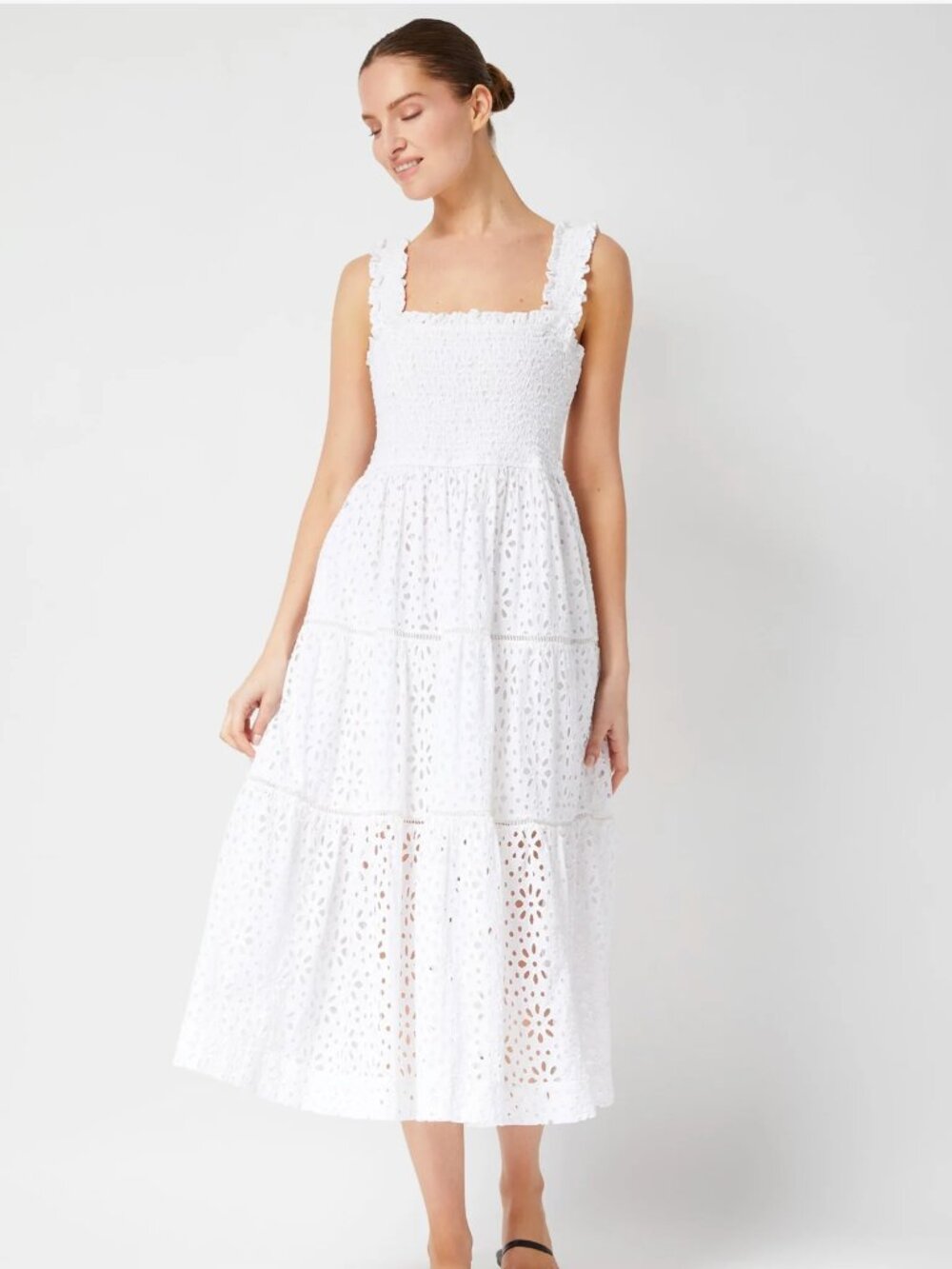 NWOT Change of Scenery Kristen Dress Fresh White Seaside Eyelet - XS/S